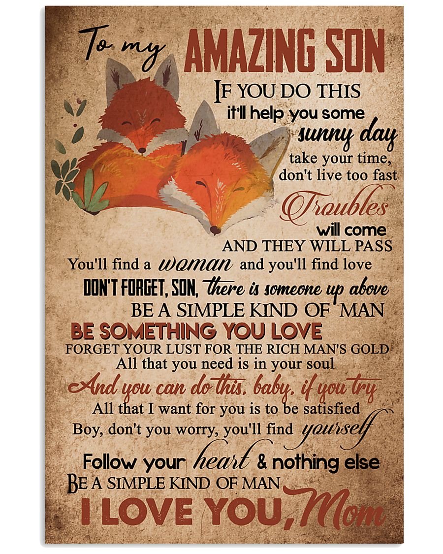 To My Son Poster - Great Gifts For Your Son-A Loves Gift