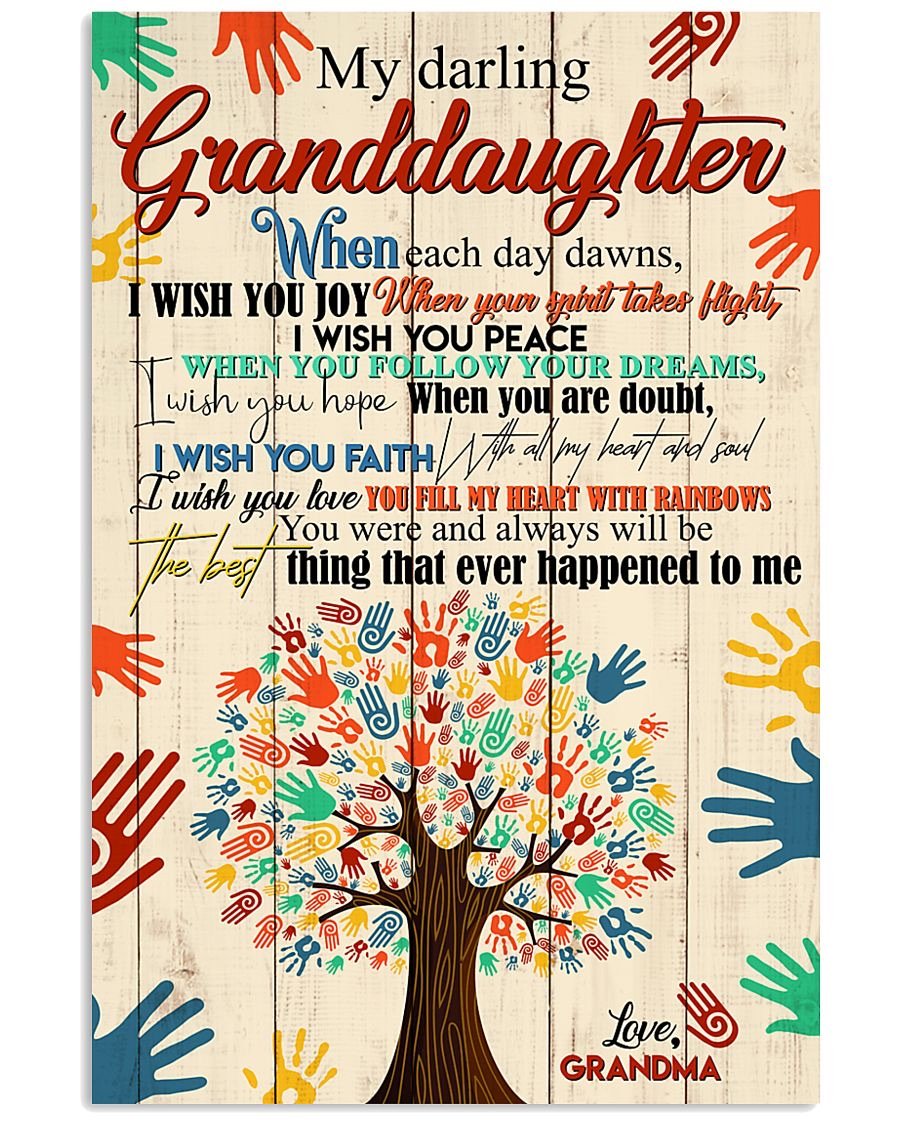 To My Granddaughter Poster-A Loves Gift