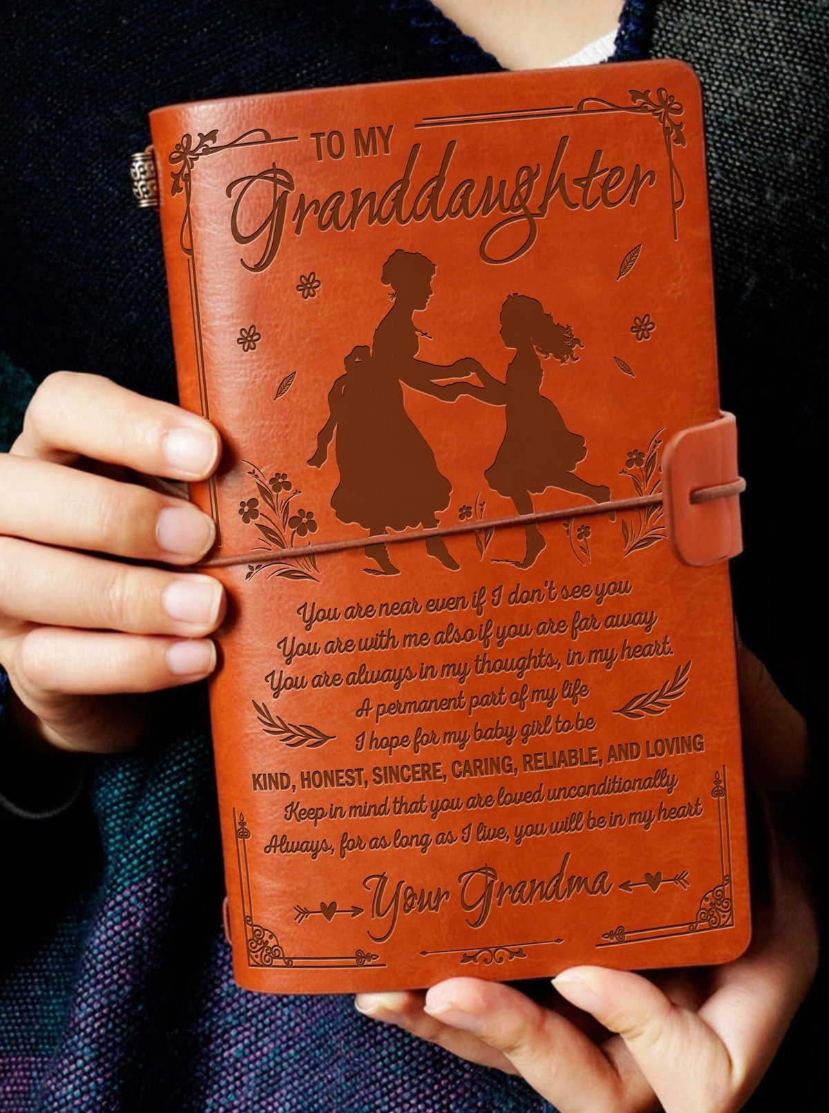 To My Granddaughter- Vintage Journal Notebook-A Loves Gift