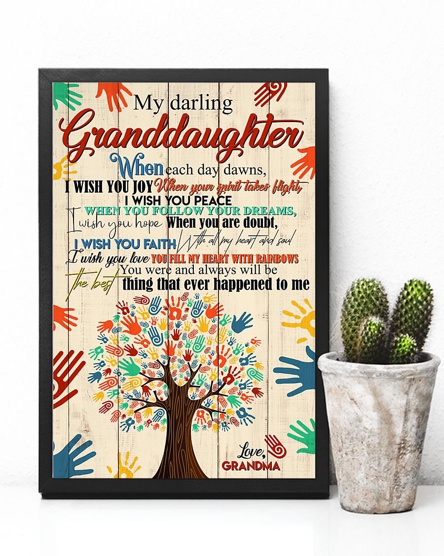To My Granddaughter Poster-A Loves Gift