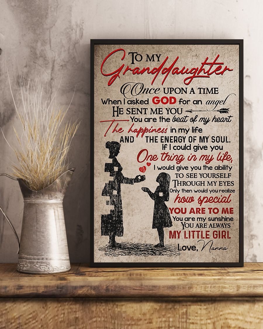 To My Granddaughter Poster-A Loves Gift
