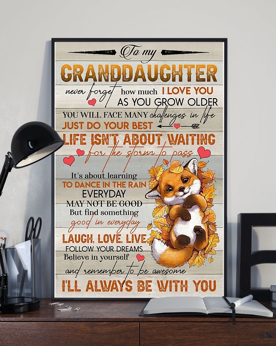 To My Granddaughter Poster-A Loves Gift