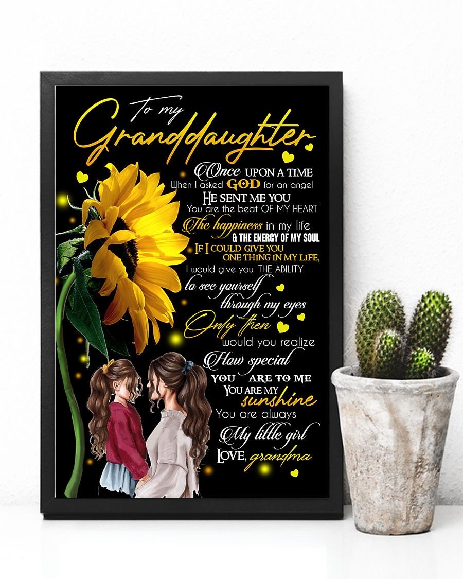 To My Granddaughter Poster-A Loves Gift
