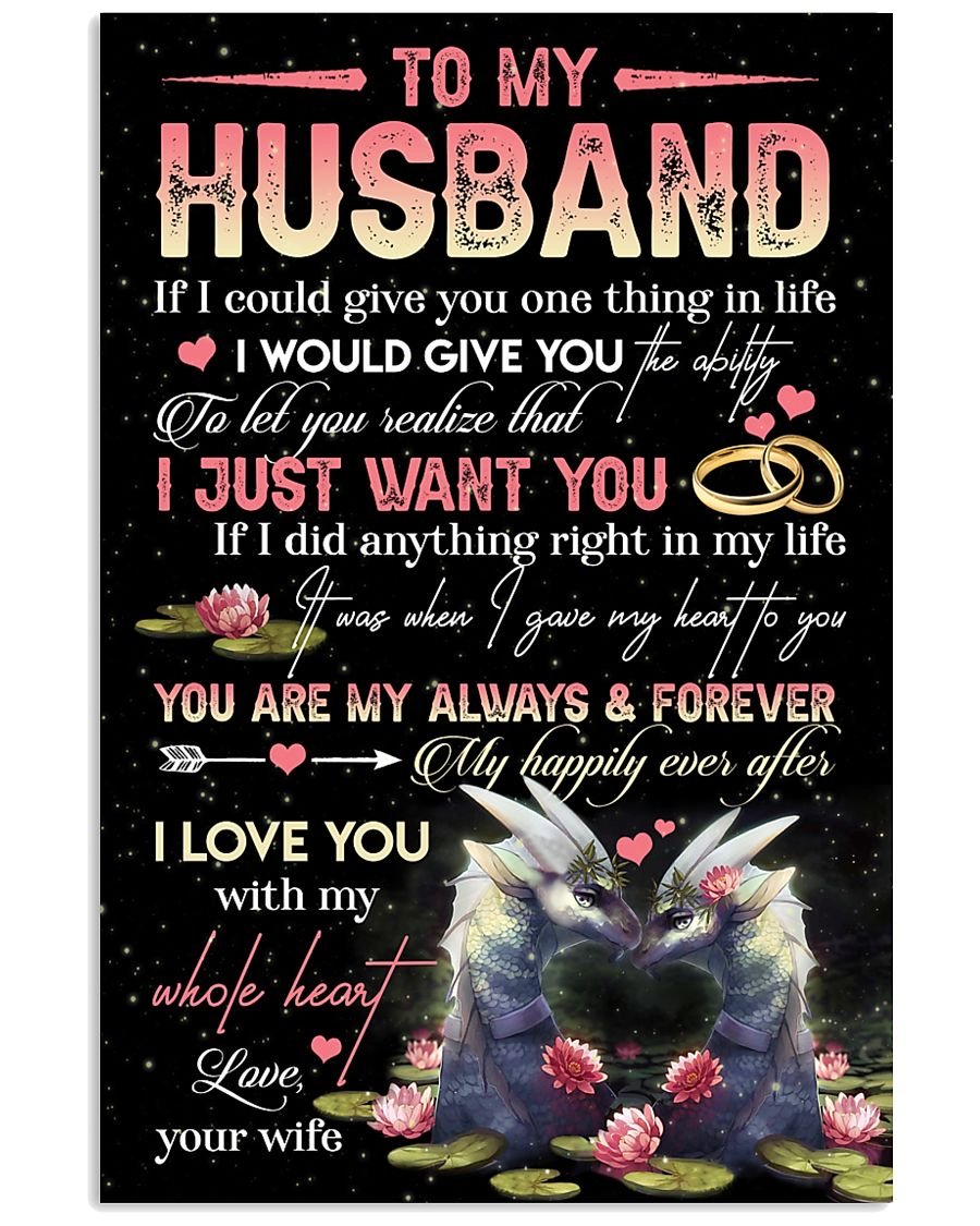Perfect Gifts For Husband - To My Husband Poster-A Loves Gift