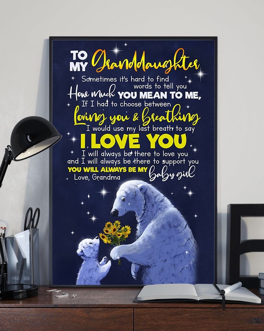 To My Granddaughter Poster-A Loves Gift