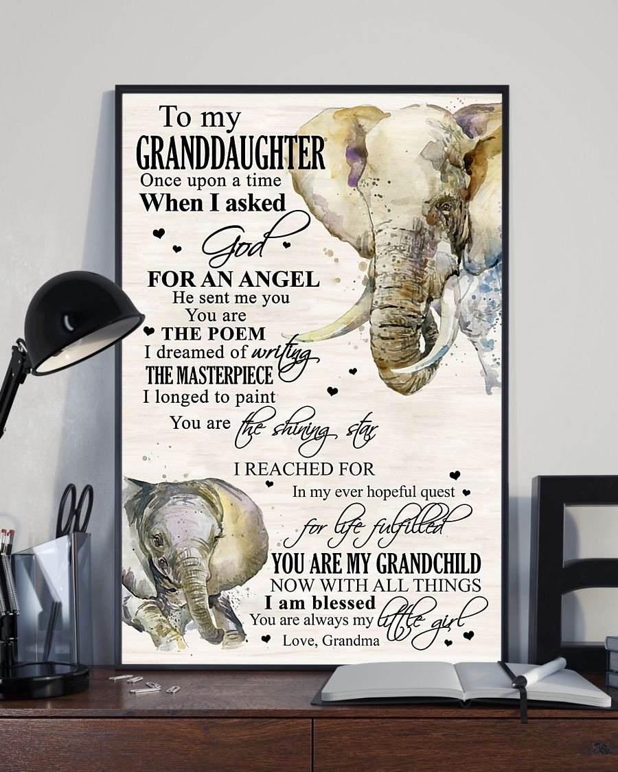 To My Granddaughter Poster-A Loves Gift