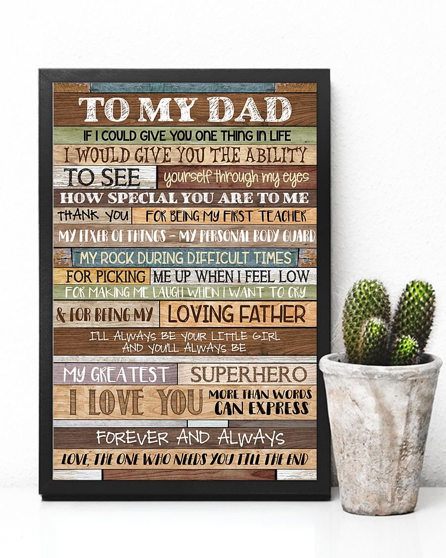 To My Dad Poster-A Loves Gift