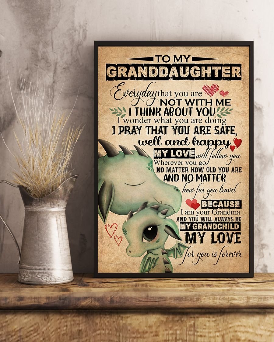 To My Granddaughter Poster-A Loves Gift