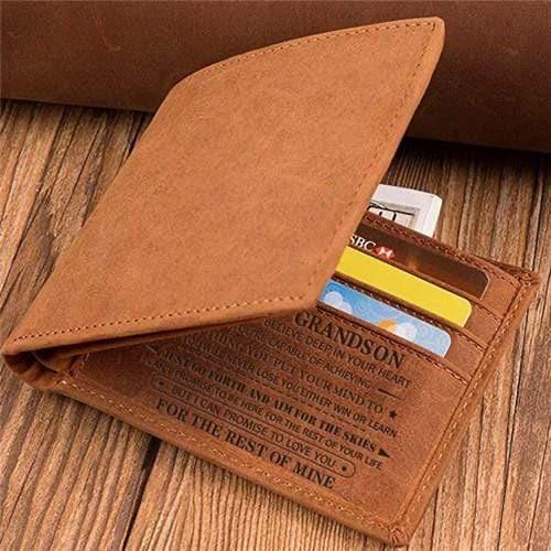 Grandson Leather Wallet-A Loves Gift