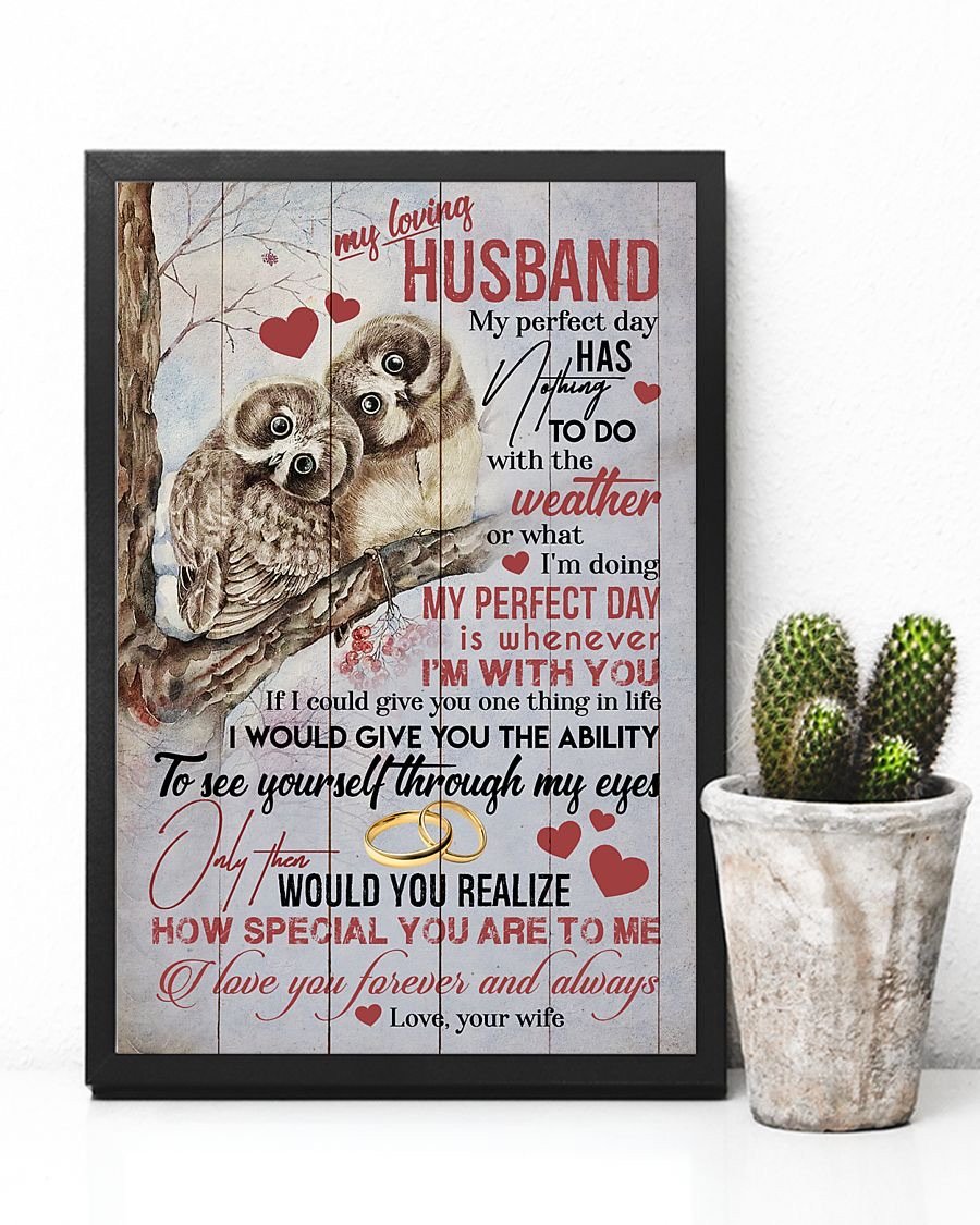Perfect Gifts For Husband - To My Husband Poster-A Loves Gift