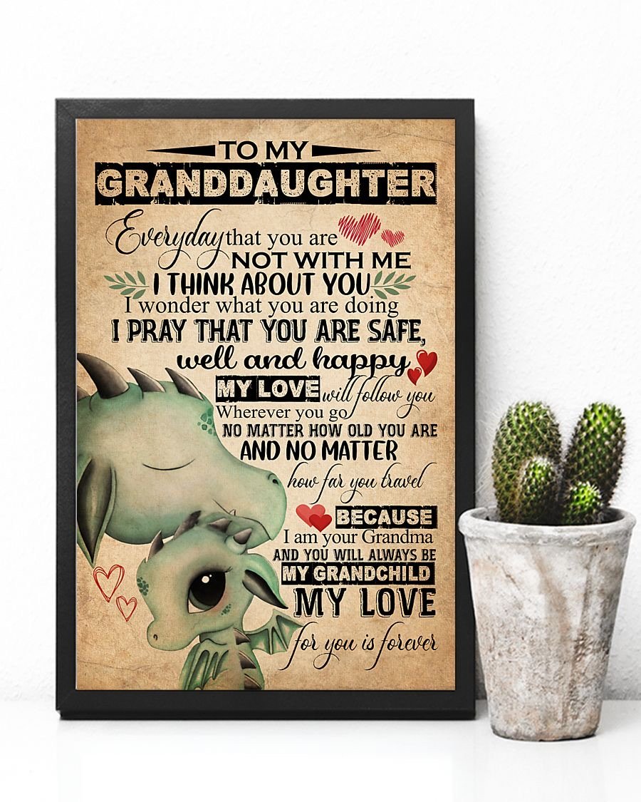 To My Granddaughter Poster-A Loves Gift