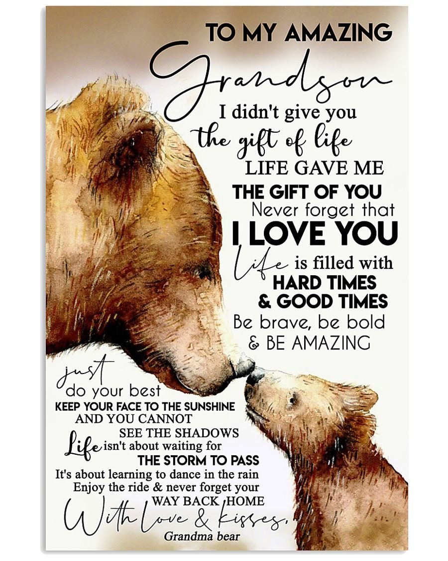 To My Grandson Poster-A Loves Gift