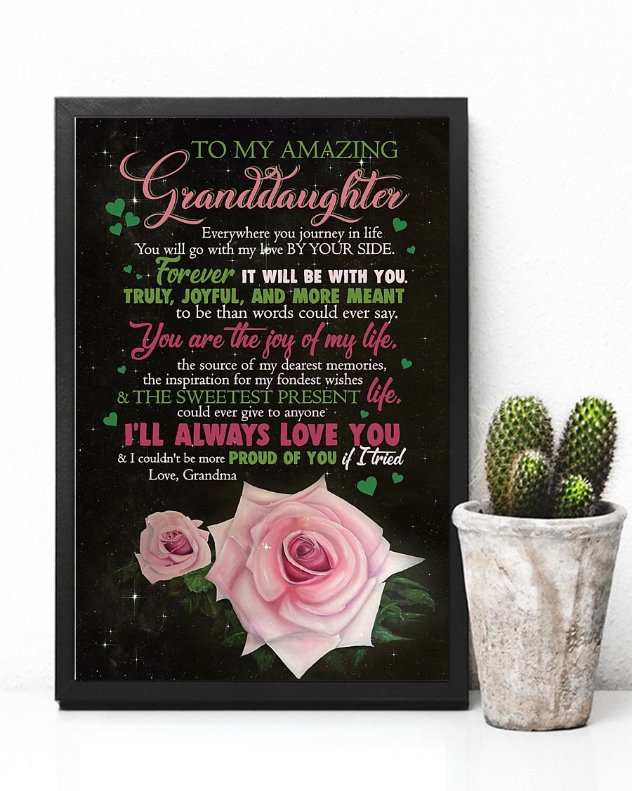 To My Granddaughter Poster-A Loves Gift
