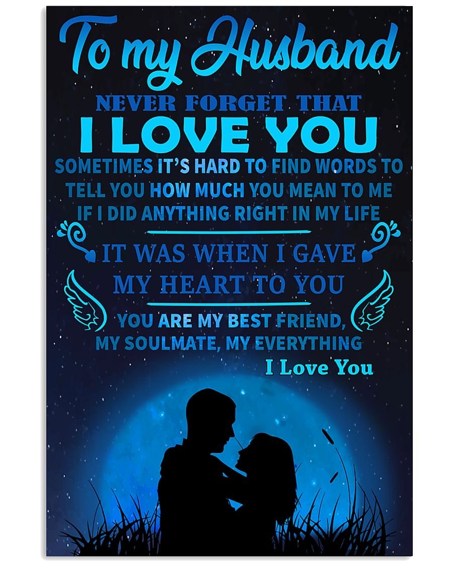 Perfect Gifts For Husband - To My Husband Poster-A Loves Gift