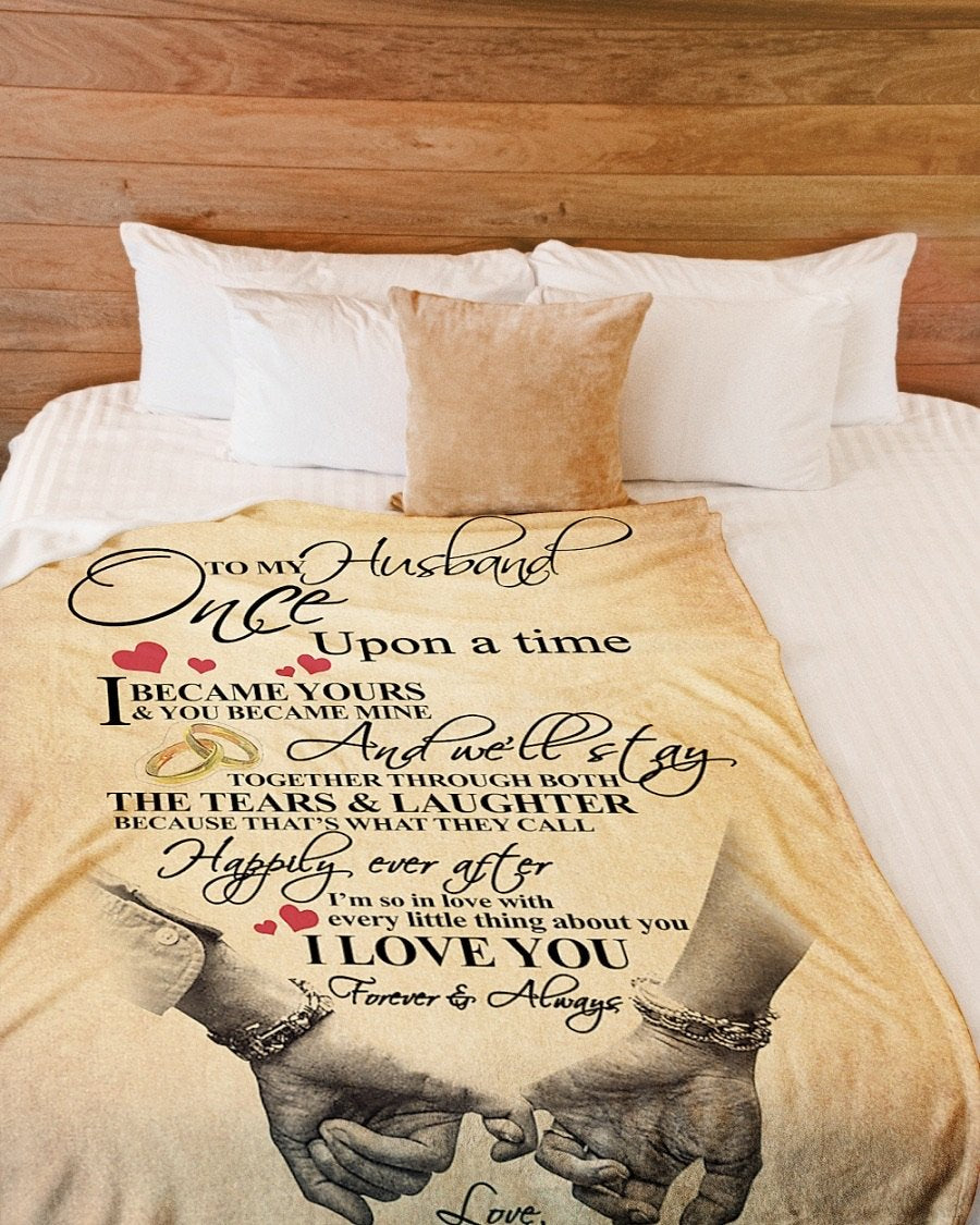 Fleece Blanket - To My Husband Fleece Blanket-A Loves Gift