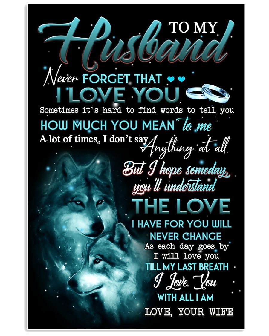 Perfect Gifts For Husband - To My Husband Poster-A Loves Gift