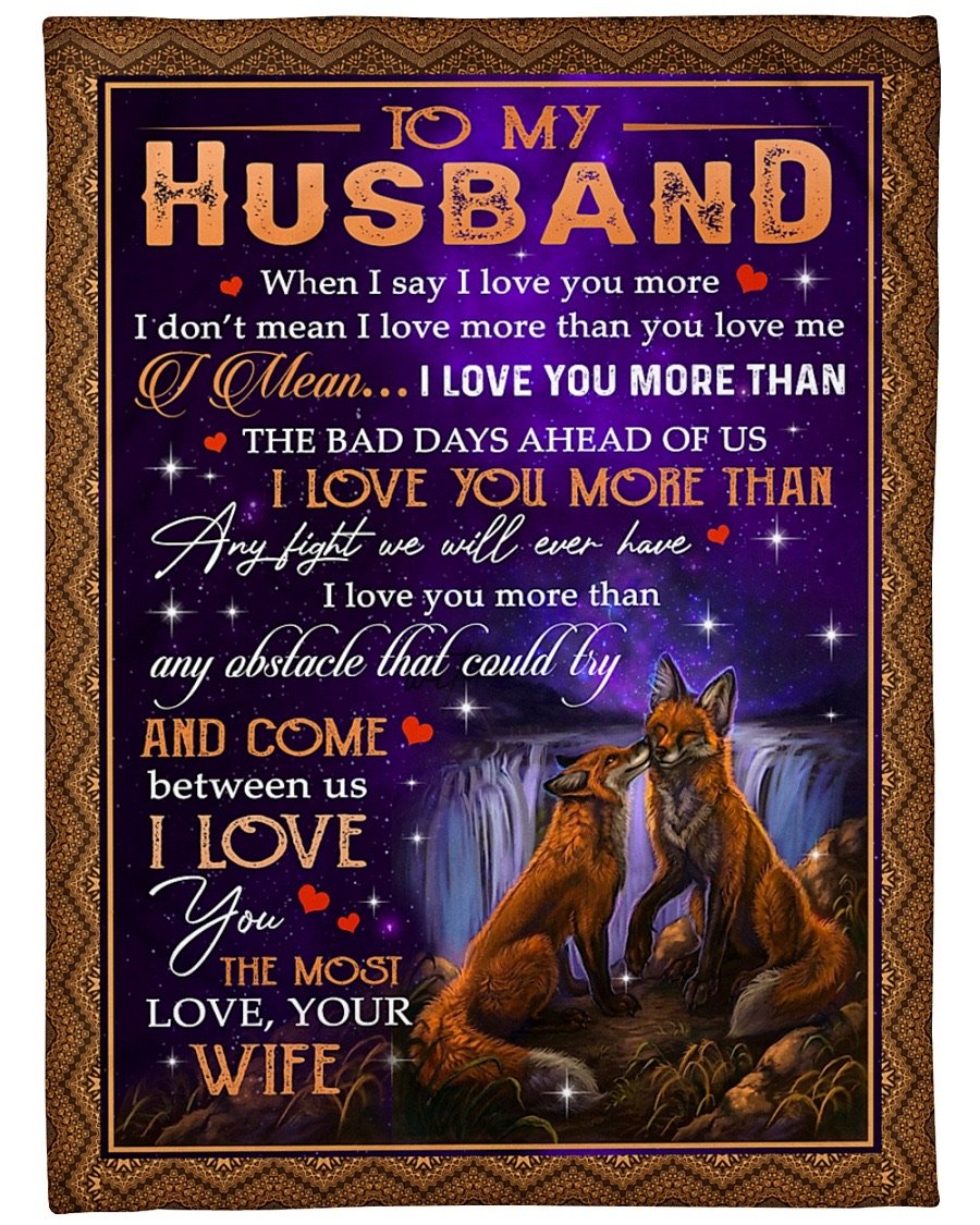 Fleece Blanket - To My Husband Fleece Blanket-A Loves Gift