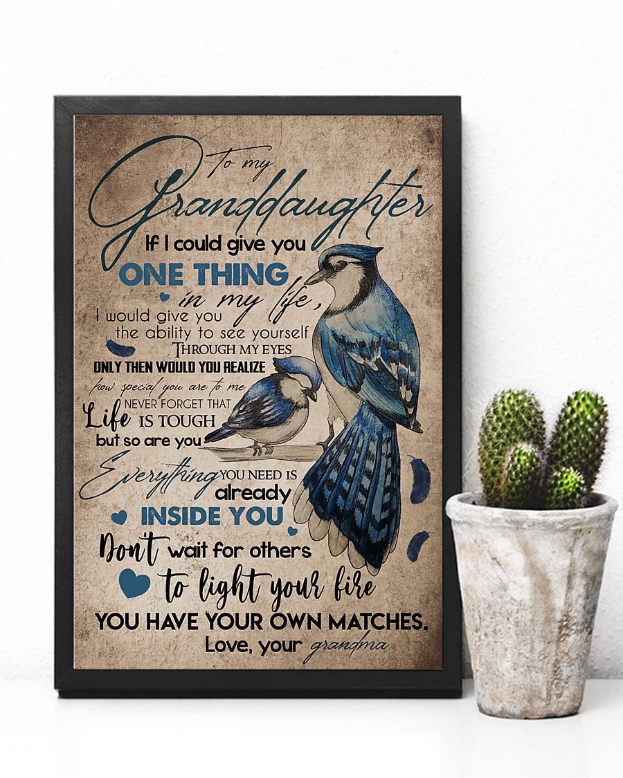 To My Granddaughter Poster-A Loves Gift