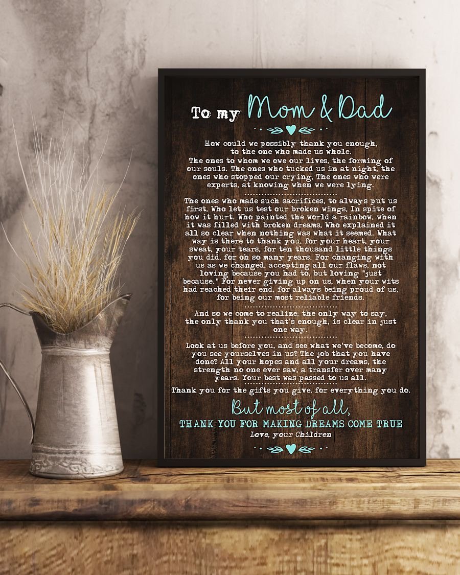 To My Dad Poster-A Loves Gift