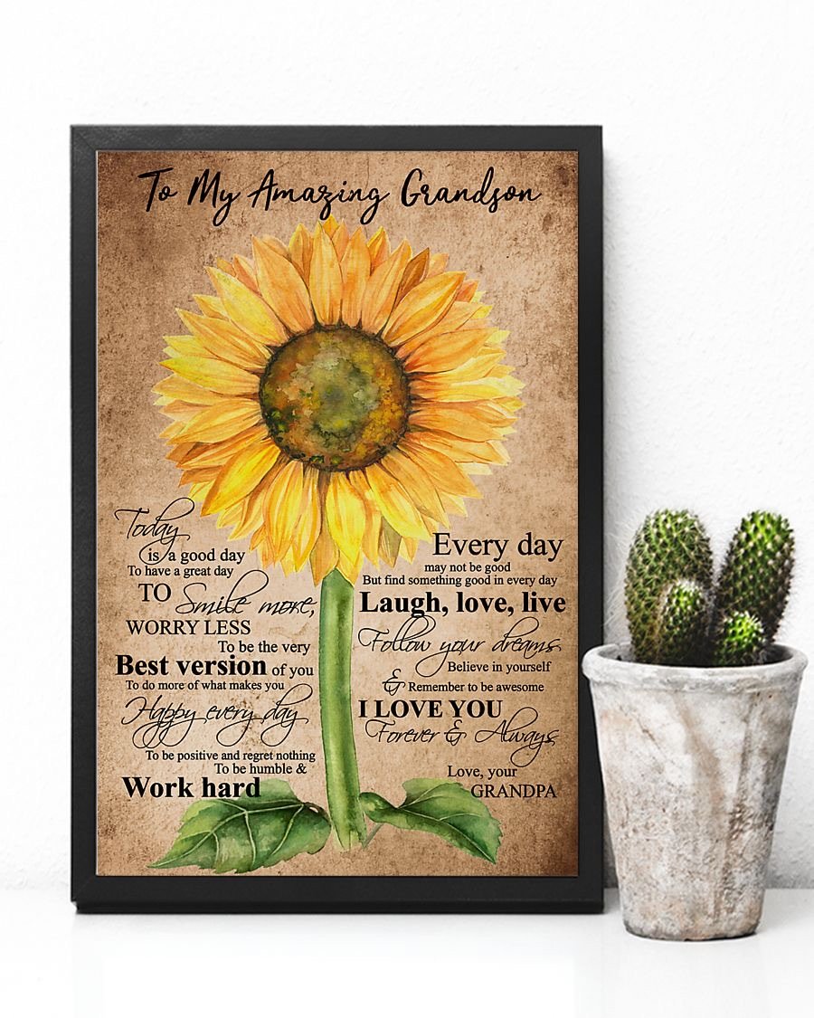 To My Grandson Poster-A Loves Gift