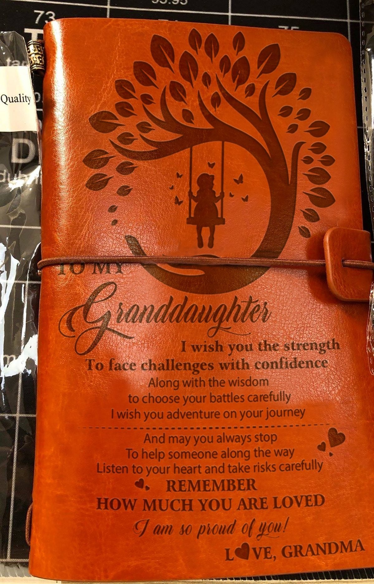 To My Granddaughter- Vintage Journal Notebook-A Loves Gift