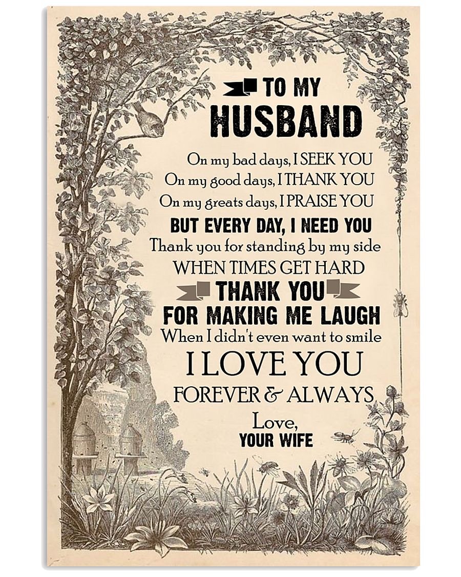 Perfect Gifts For Husband - To My Husband Poster-A Loves Gift