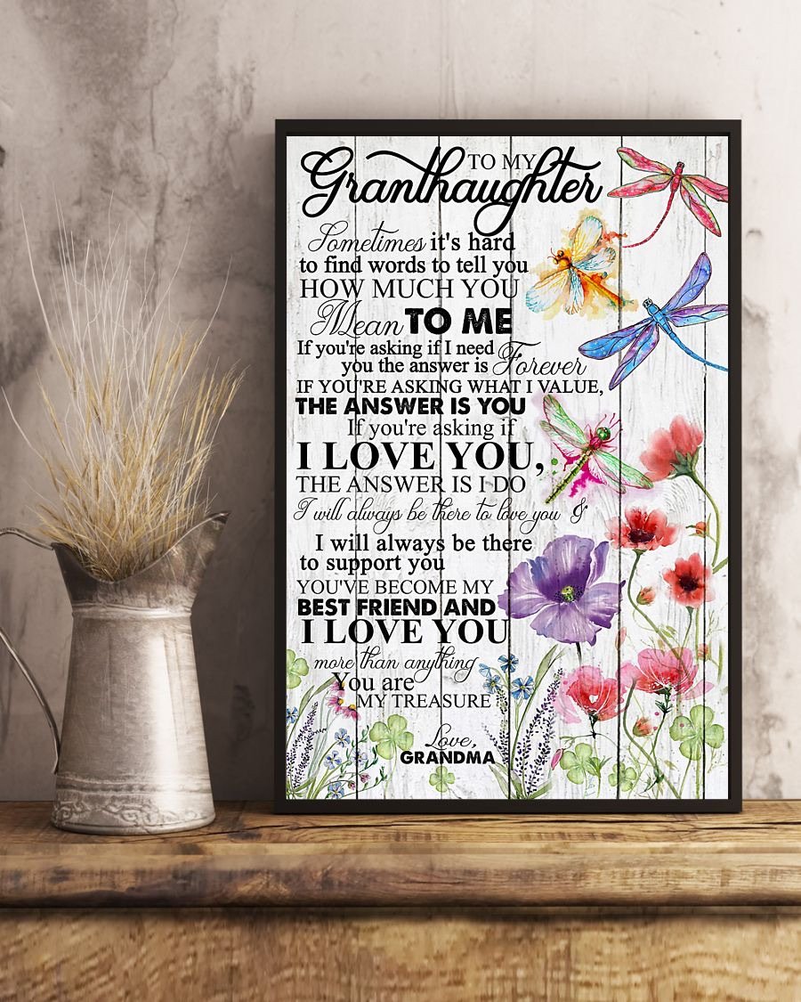 To My Granddaughter Poster-A Loves Gift