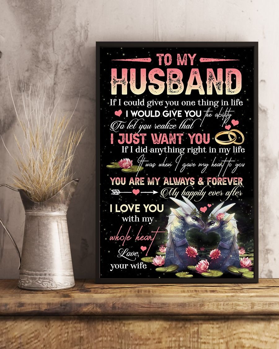 Perfect Gifts For Husband - To My Husband Poster-A Loves Gift