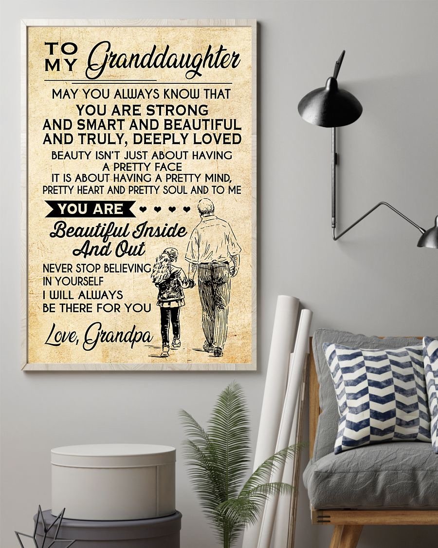 UTo My Granddaughter Poster-A Loves Gift