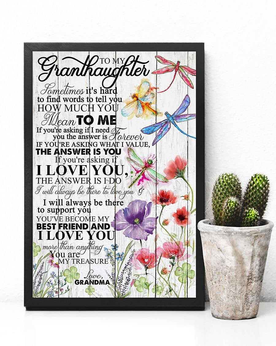 To My Granddaughter Poster-A Loves Gift