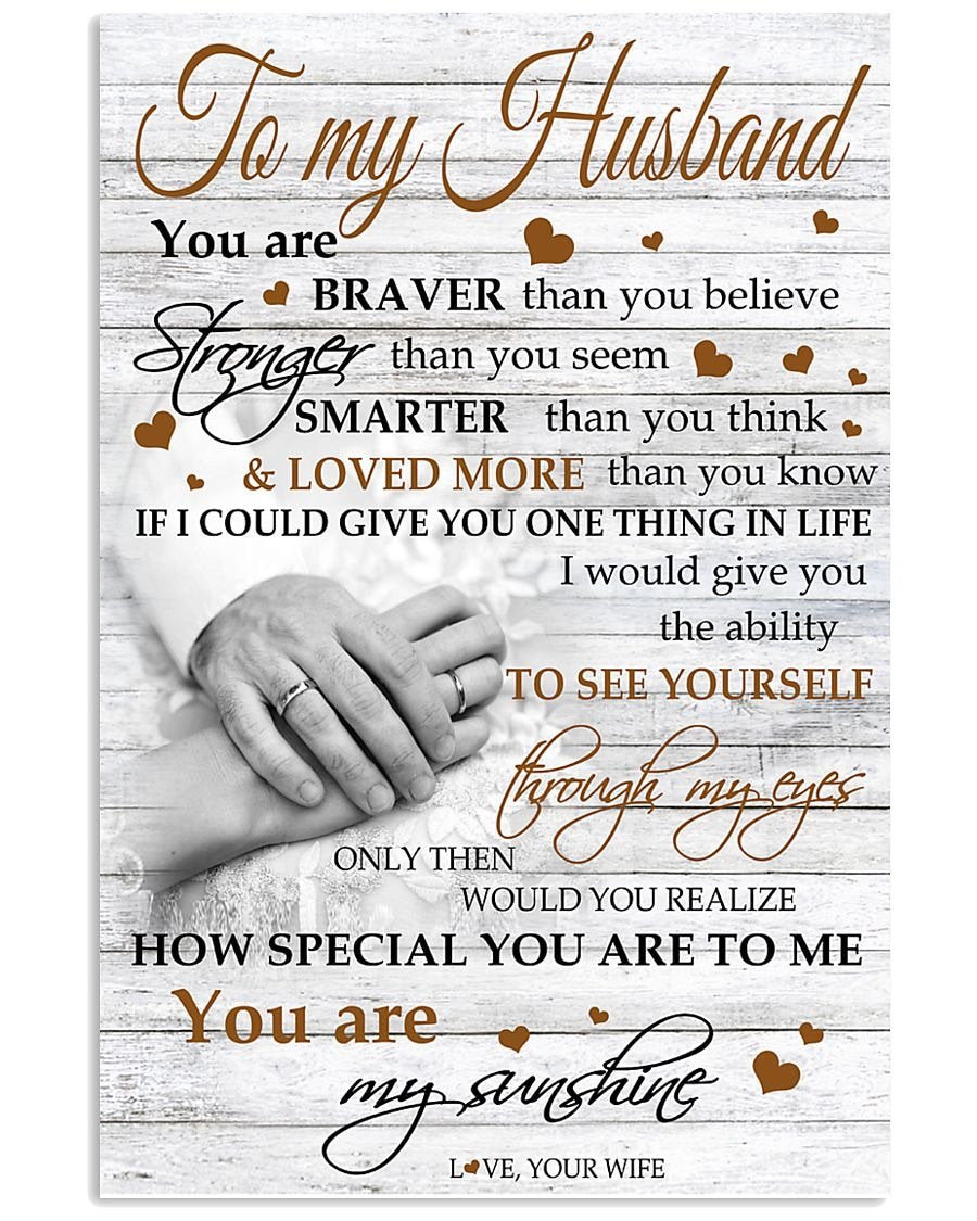 Perfect Gifts For Husband - To My Husband Poster-A Loves Gift