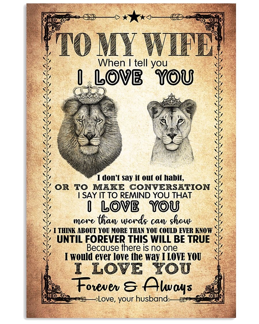 Perfect Gifts For Wife - To My Wife  Poster-A Loves Gift
