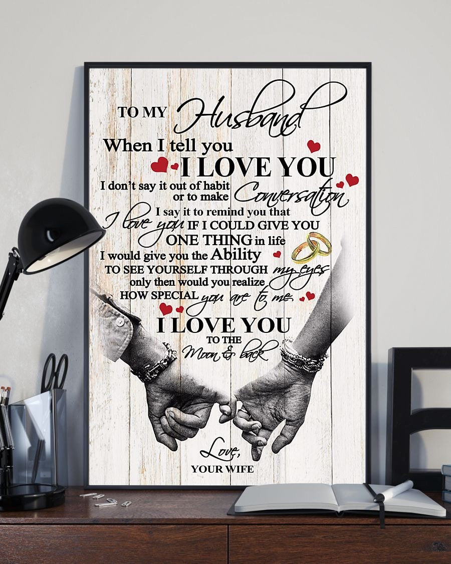 Perfect Gifts For Husband - To My Husband Poster-A Loves Gift
