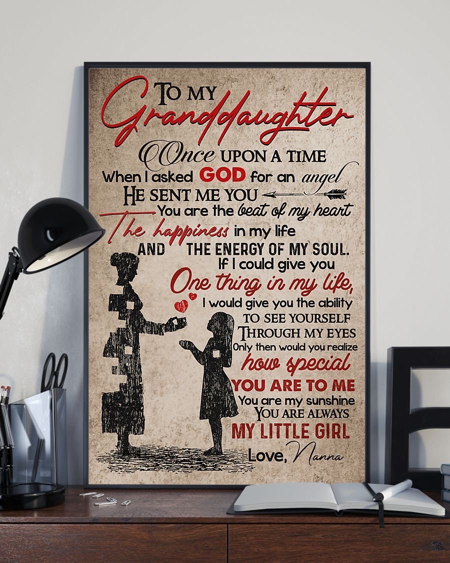 To My Granddaughter Poster-A Loves Gift