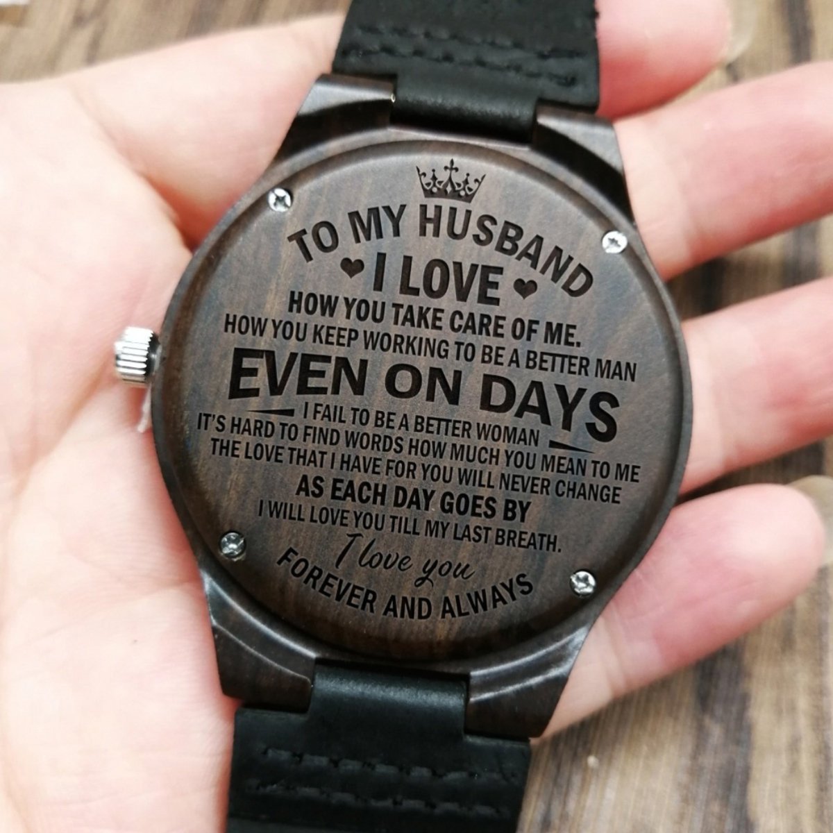 To My Husband Wooden Watch-A Loves Gift