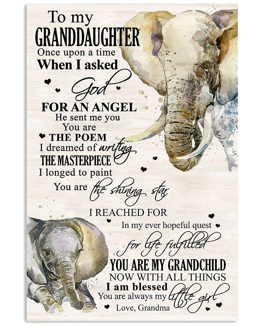 To My Granddaughter Poster-A Loves Gift