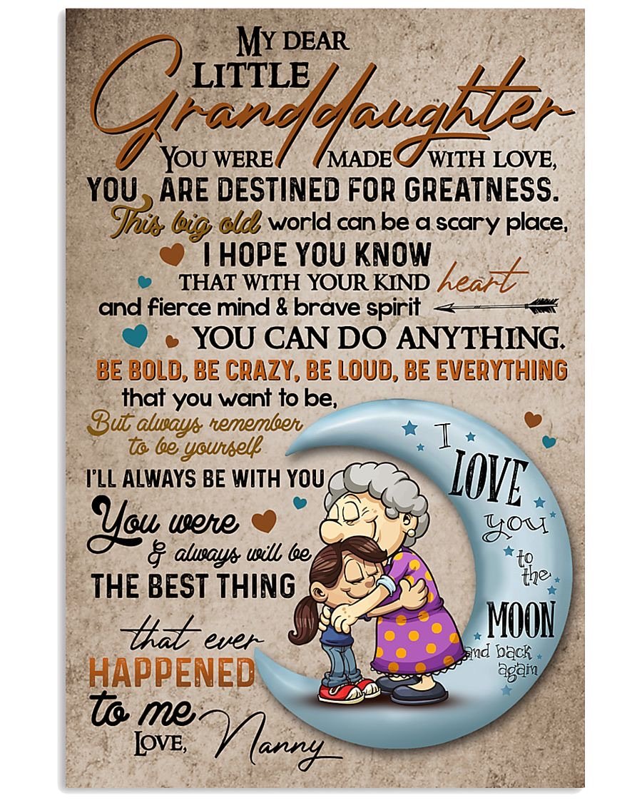 To My Granddaughter Poster-A Loves Gift