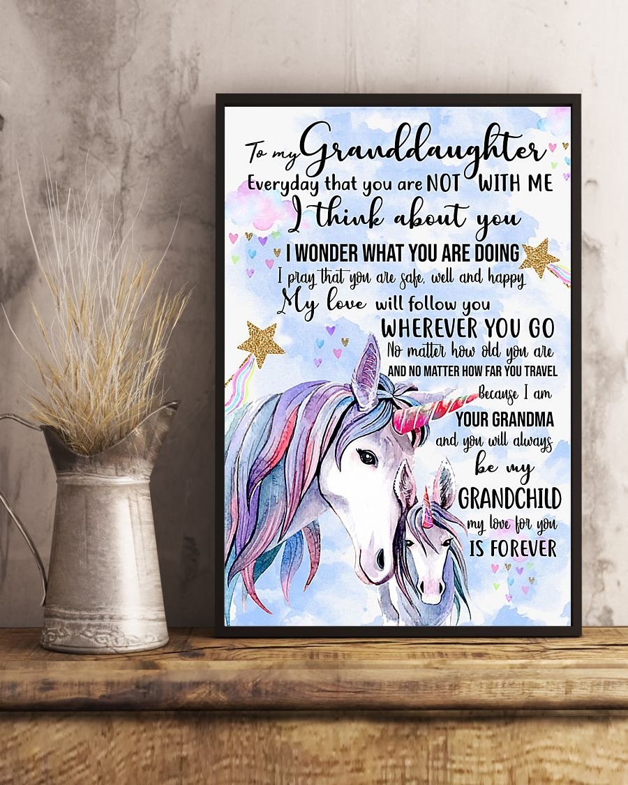 To My Granddaughter Poster-A Loves Gift