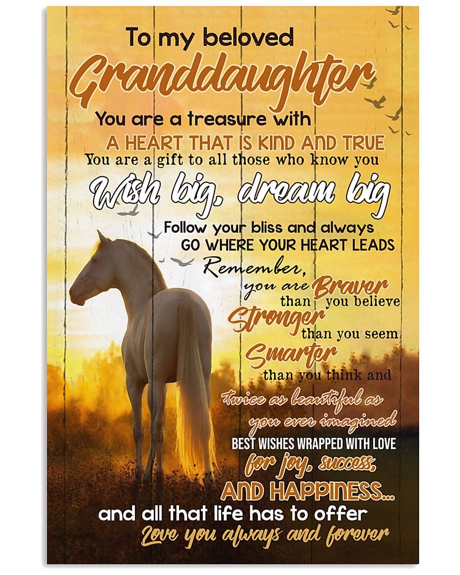 To My Granddaughter Poster-A Loves Gift