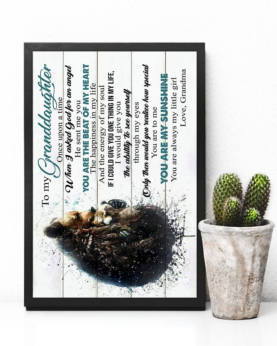 To My Granddaughter Poster-A Loves Gift