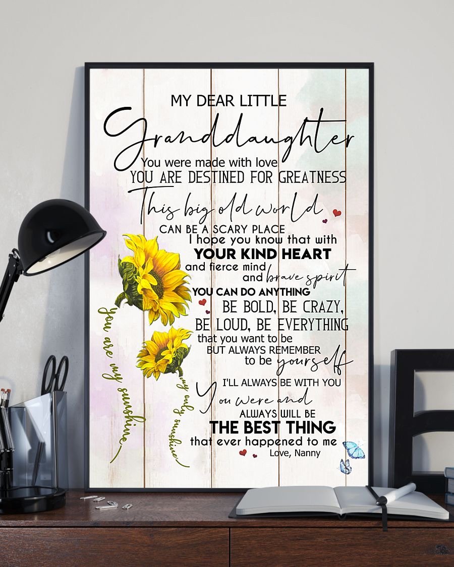 To My Granddaughter Poster-A Loves Gift