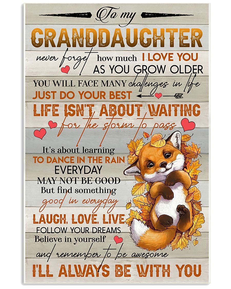 To My Granddaughter Poster-A Loves Gift