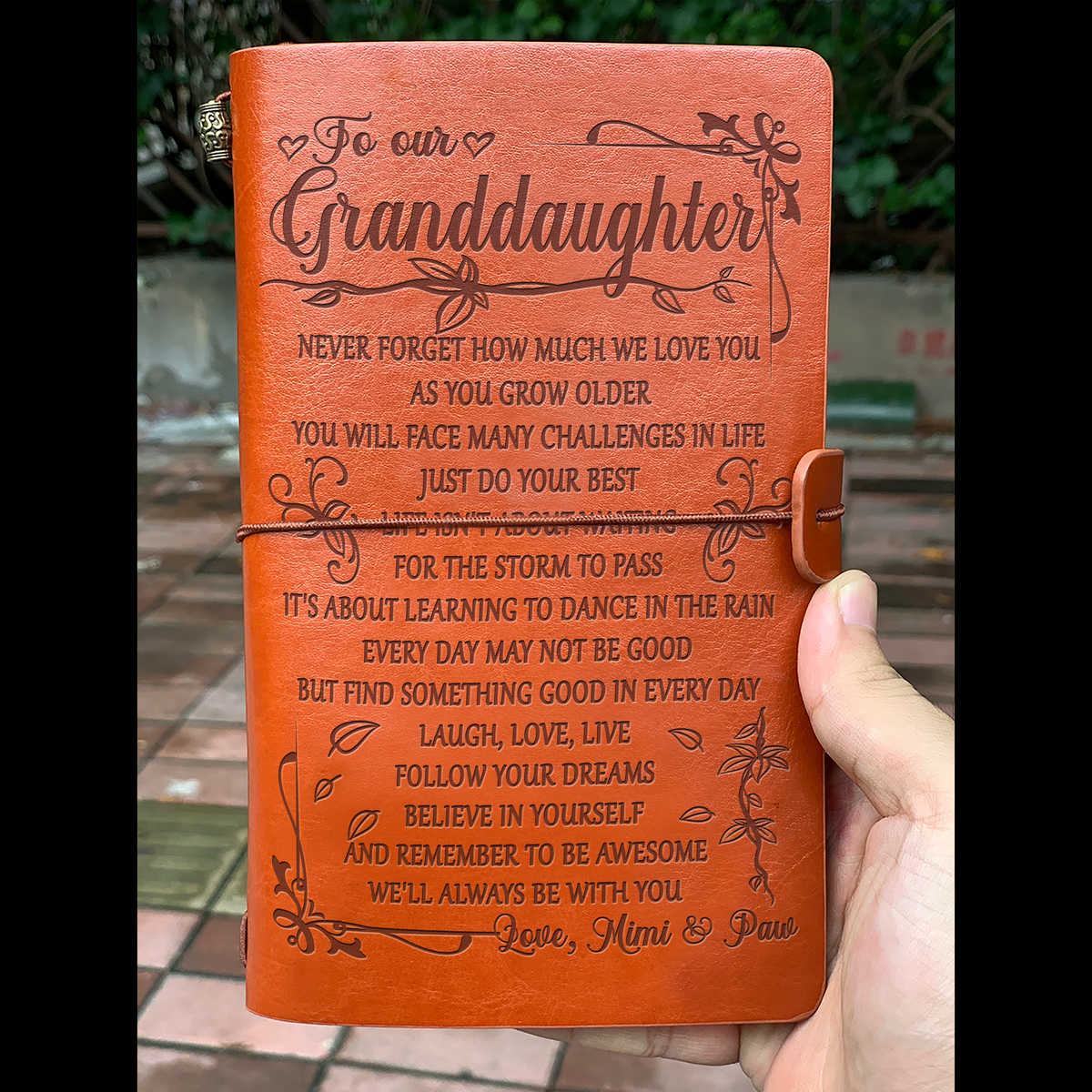 To My Granddaughter- Vintage Journal Notebook-A Loves Gift