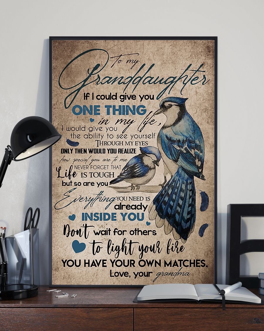 To My Granddaughter Poster-A Loves Gift