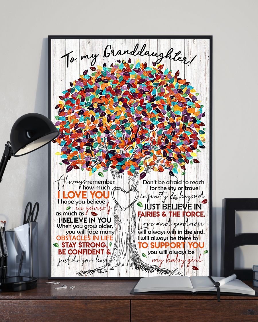 To My Granddaughter Poster-A Loves Gift