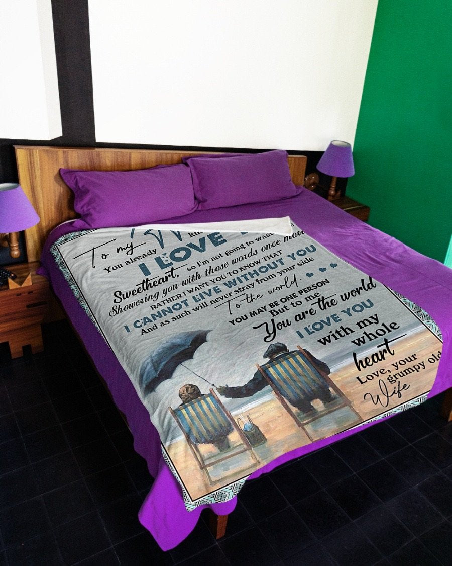 Fleece Blanket - To My Husband Fleece Blanket-A Loves Gift