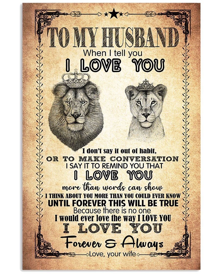 Perfect Gifts For Husband - To My Husband Poster-A Loves Gift