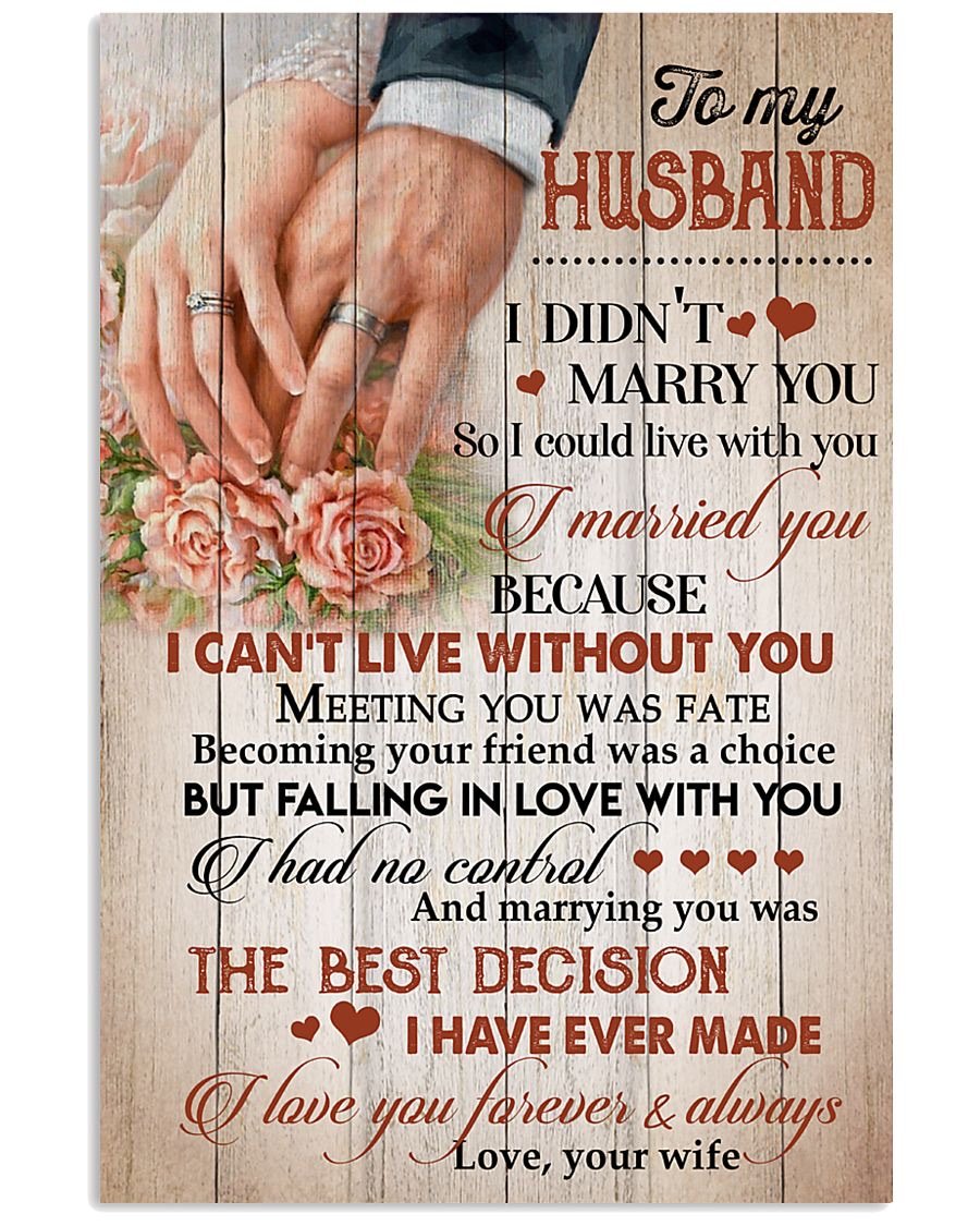 Perfect Gifts For Husband - To My Husband Poster-A Loves Gift