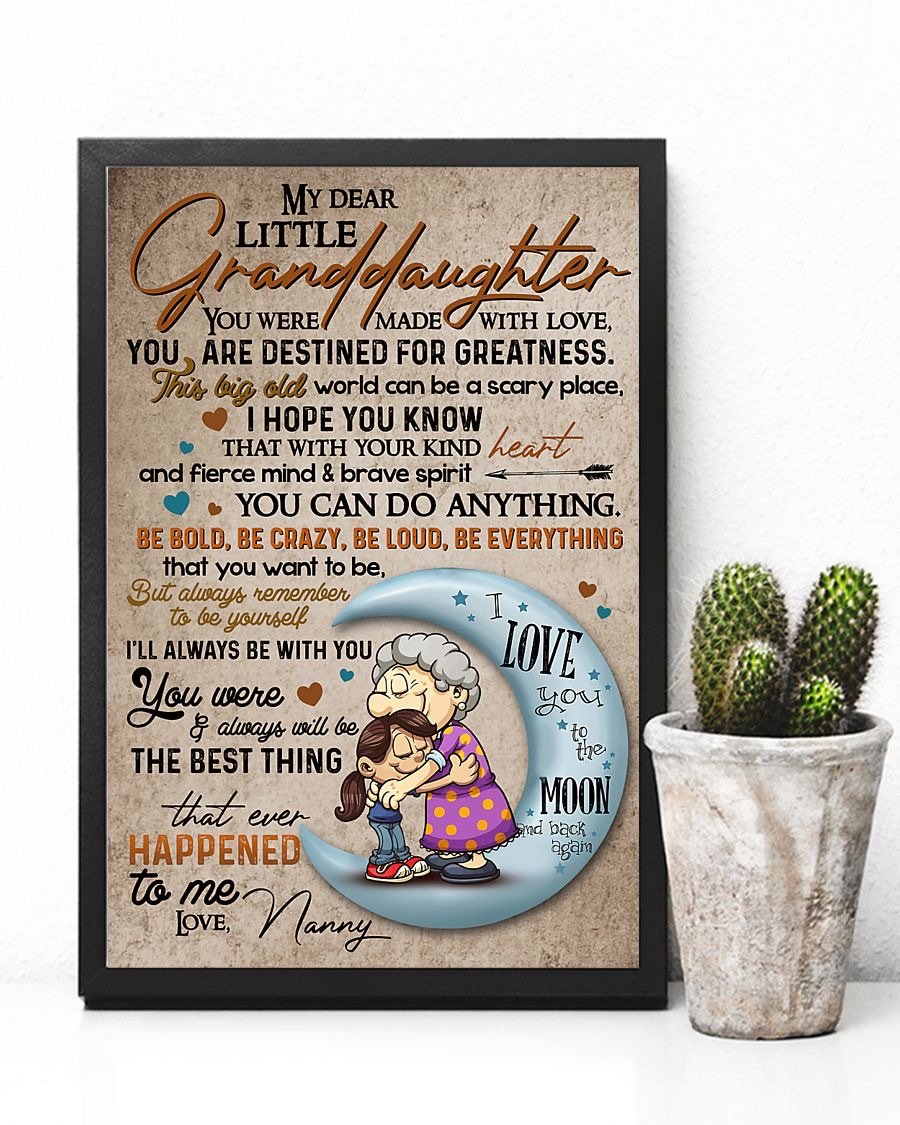 To My Granddaughter Poster-A Loves Gift