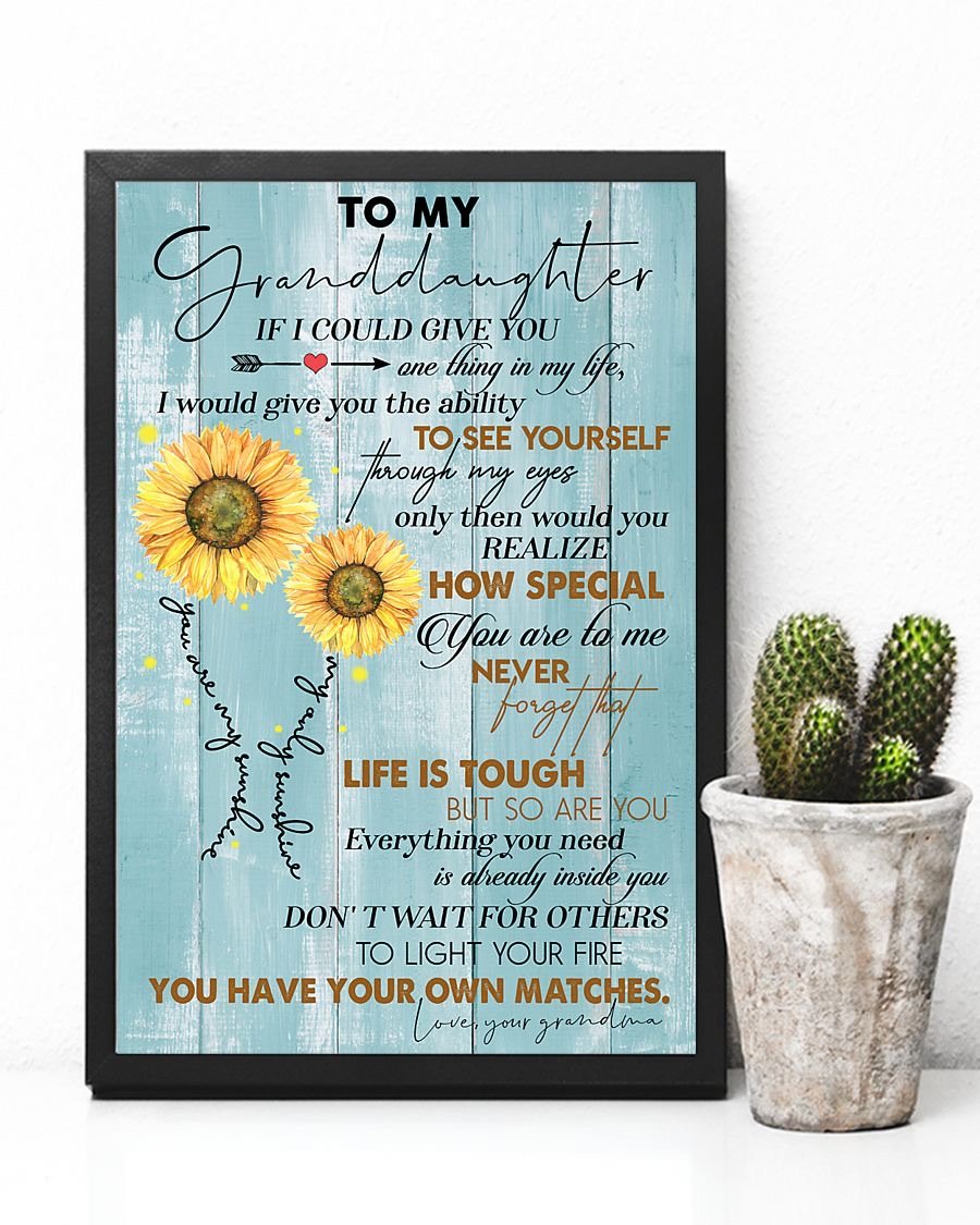To My Granddaughter Poster-A Loves Gift